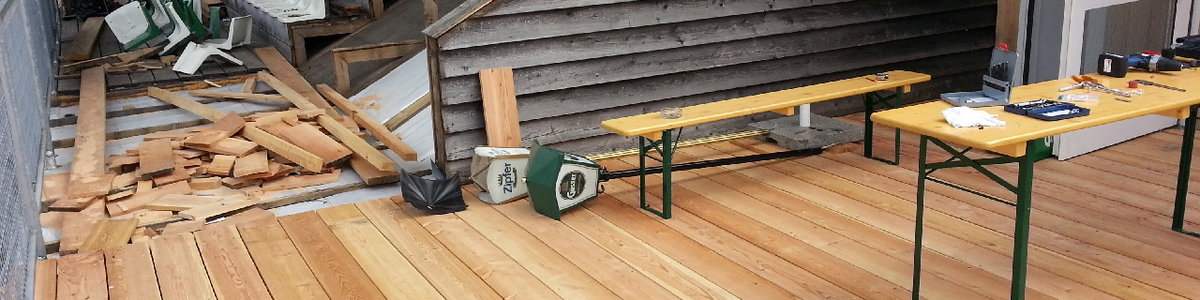 Bauarbeiten im Stadion