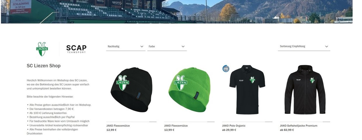 SC Liezen Fanshop - jetzt online